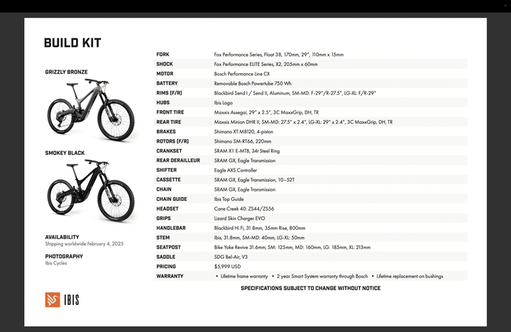 Ibis Oso 2025 boutique-mtb